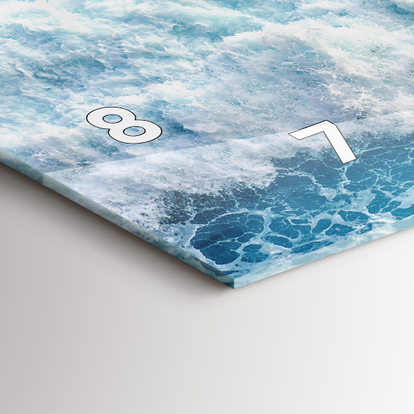 Vízszintes üvegóra Óceán hullámai