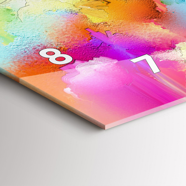 Vízszintes üvegóra Absztrakt virágok