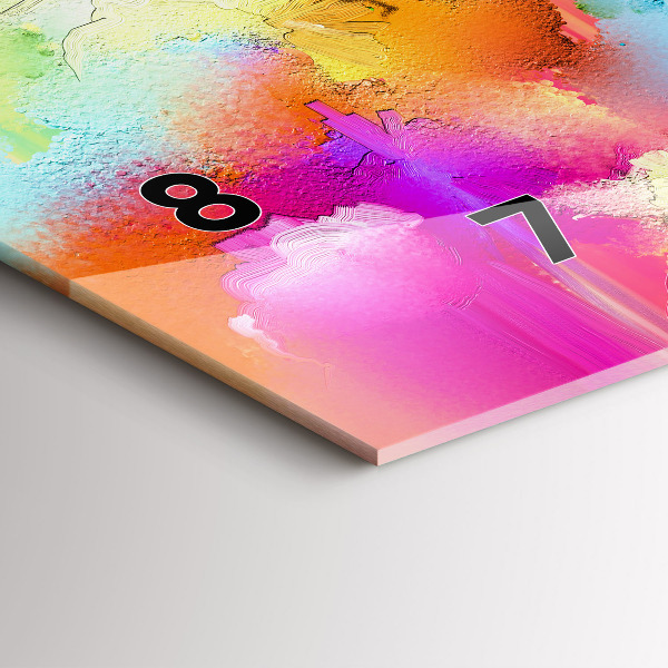 Vízszintes üvegóra Absztrakt virágok