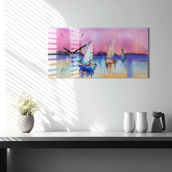 Vízszintes üvegóra Tengeri tájkép