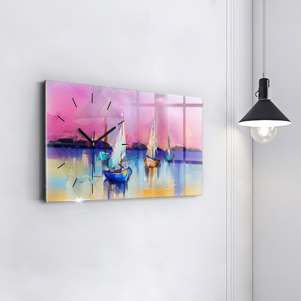 Vízszintes üvegóra Tengeri tájkép