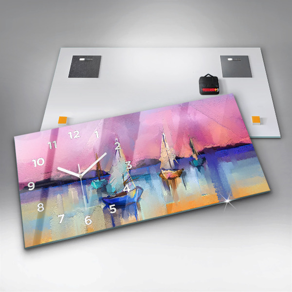 Vízszintes üvegóra Tengeri tájkép