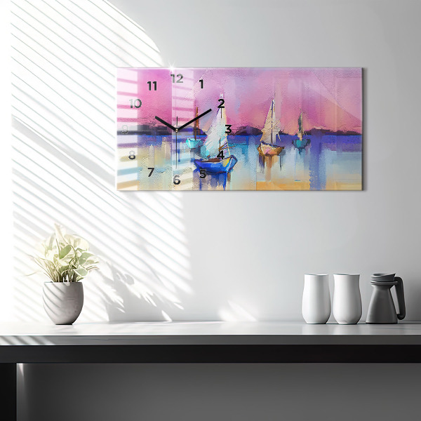 Vízszintes üvegóra Tengeri tájkép