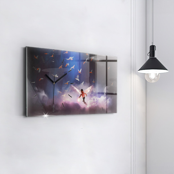 Vízszintes üvegóra Szárnyú fiú