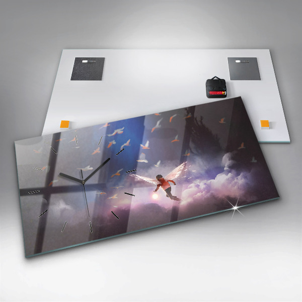 Vízszintes üvegóra Szárnyú fiú