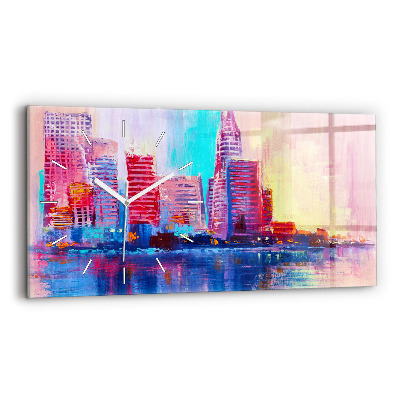 Vízszintes üvegóra Felhőkarcoló absztrakció