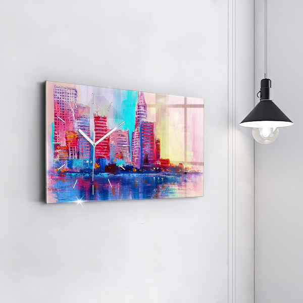 Vízszintes üvegóra Felhőkarcoló absztrakció