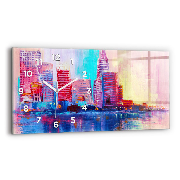 Vízszintes üvegóra Felhőkarcoló absztrakció