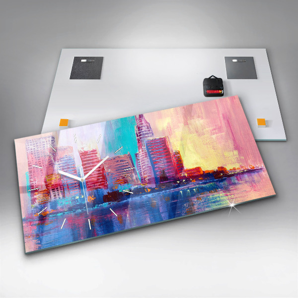 Vízszintes üvegóra Felhőkarcoló absztrakció