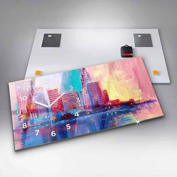 Vízszintes üvegóra Felhőkarcoló absztrakció