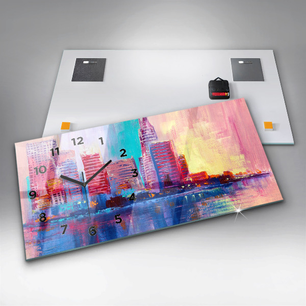 Vízszintes üvegóra Felhőkarcoló absztrakció