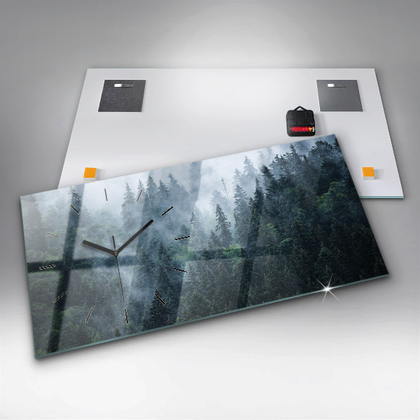 Vízszintes üvegóra Ködös hegyi táj