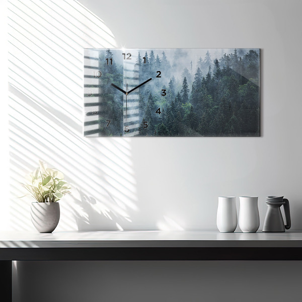 Vízszintes üvegóra Ködös hegyi táj