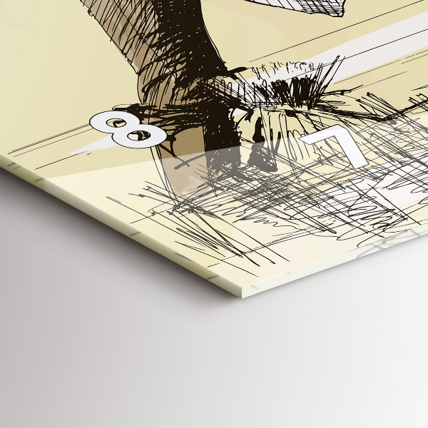 Vízszintes üvegóra Nő rizst szed