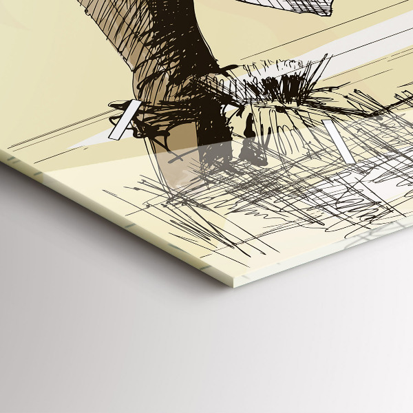 Vízszintes üvegóra Nő rizst szed