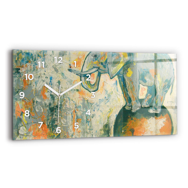 Vízszintes üvegóra Festett elefánttartás