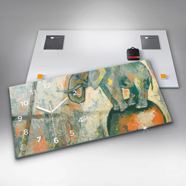 Vízszintes üvegóra Festett elefánttartás