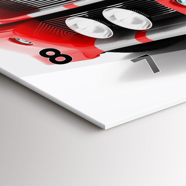 Vízszintes üvegóra Sportautó