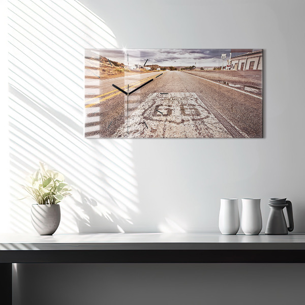 Vízszintes üvegóra Route 66 USA