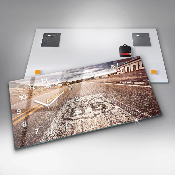 Vízszintes üvegóra Route 66 USA