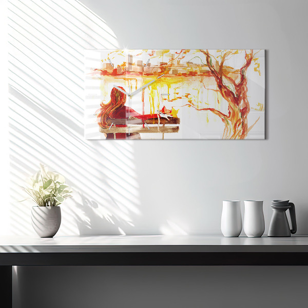 Vízszintes üvegóra Őszi táj