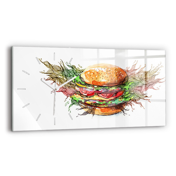 Vízszintes üvegóra XXL sajtburger