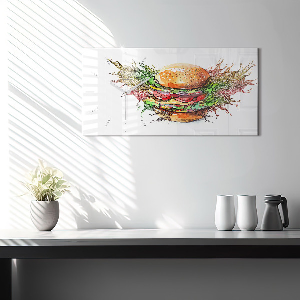 Vízszintes üvegóra XXL sajtburger