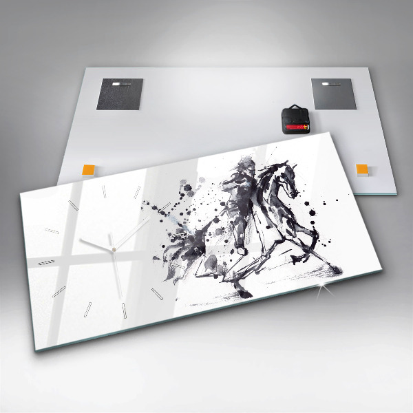 Vízszintes üvegóra Lovagló lovag