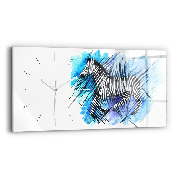 Vízszintes üvegóra Festett Zebra