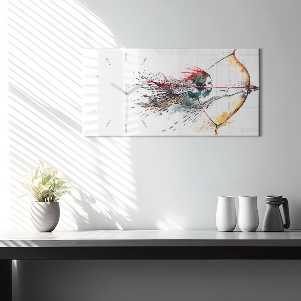 Vízszintes üvegóra Egy harcos a vadászatban