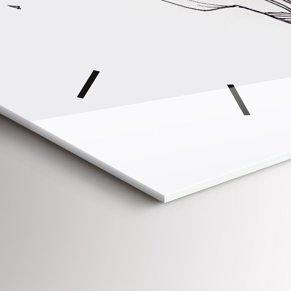 Vízszintes üvegóra Szerelmes csók rajz