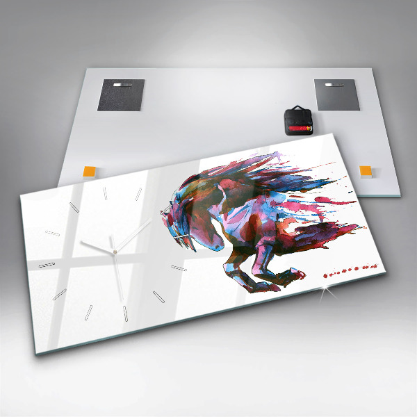 Vízszintes üvegóra Egy ló szökésben