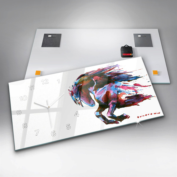 Vízszintes üvegóra Egy ló szökésben