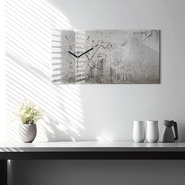 Vízszintes üvegóra Vázlat a városról