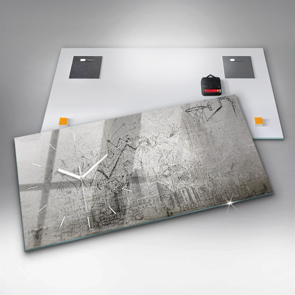 Vízszintes üvegóra Vázlat a városról