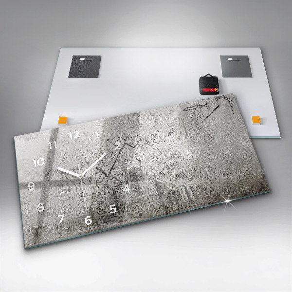 Vízszintes üvegóra Vázlat a városról