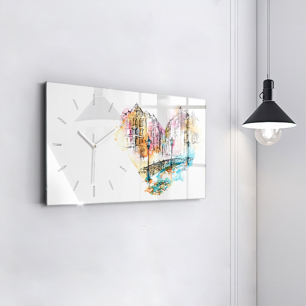 Vízszintes üvegóra Festett építészet