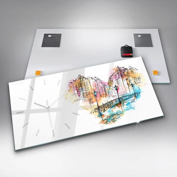 Vízszintes üvegóra Festett építészet