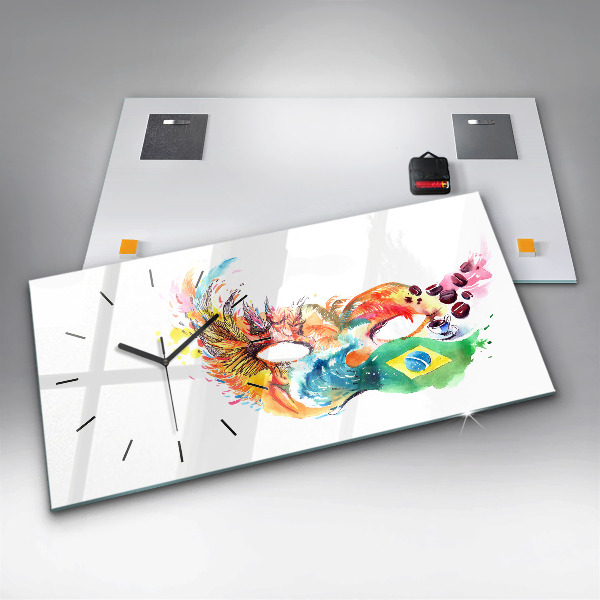 Vízszintes üvegóra Kultúra - brazil zászló