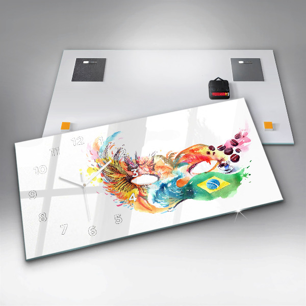 Vízszintes üvegóra Kultúra - brazil zászló