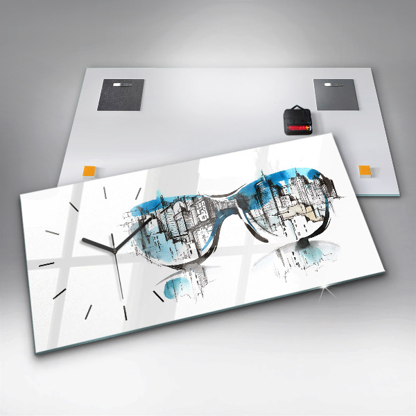 Vízszintes üvegóra Város szemüvegben