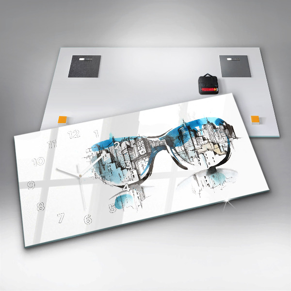 Vízszintes üvegóra Város szemüvegben