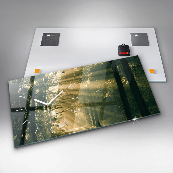 Vízszintes üvegóra Napsugarak erdő