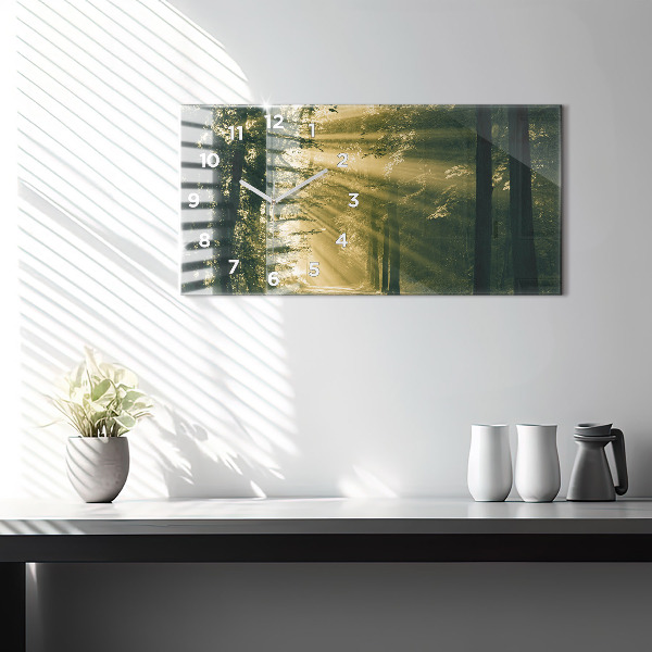 Vízszintes üvegóra Napsugarak erdő