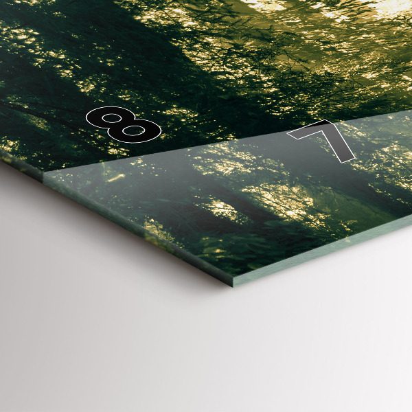 Vízszintes üvegóra Napsugarak erdő