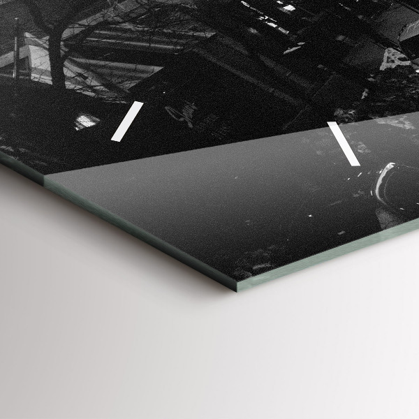 Vízszintes üvegóra Chicago City Streets