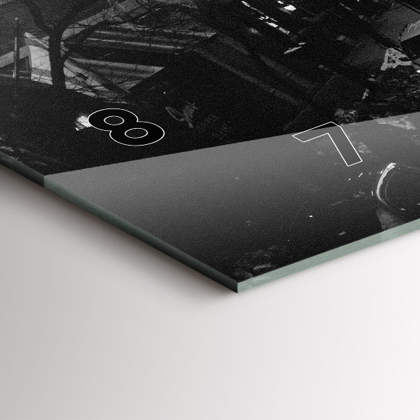 Vízszintes üvegóra Chicago City Streets