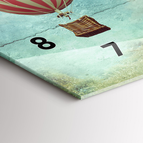 Vízszintes üvegóra Léggömbök