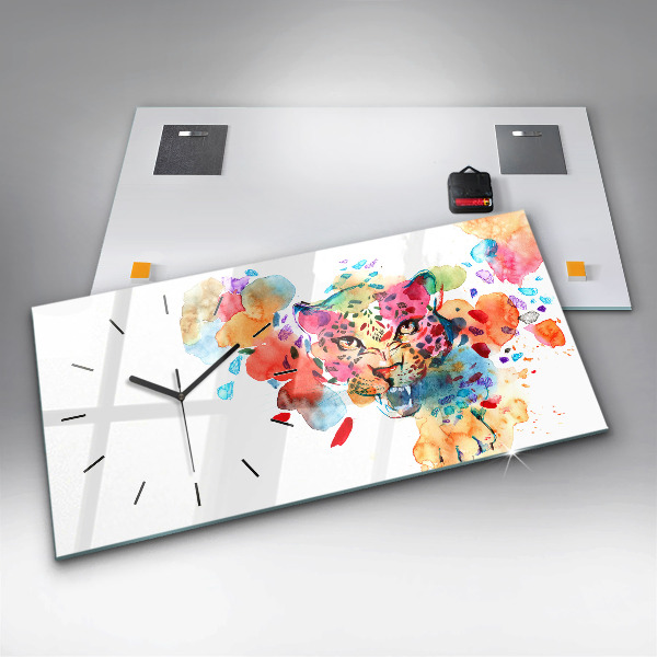 Vízszintes üvegóra Absztrakt vadmacska