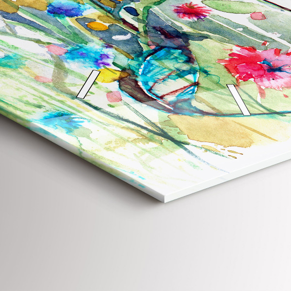 Vízszintes üvegóra Pipacsok a réten